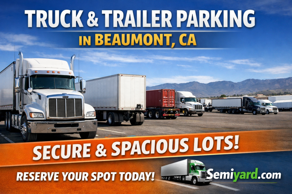 Truck and trailer parking in Beaumont