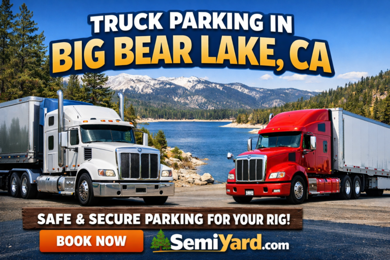 Truck parking at Big Bear Lake