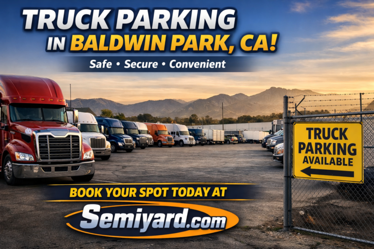 Truck parking at Semiyard in Baldwin Park
