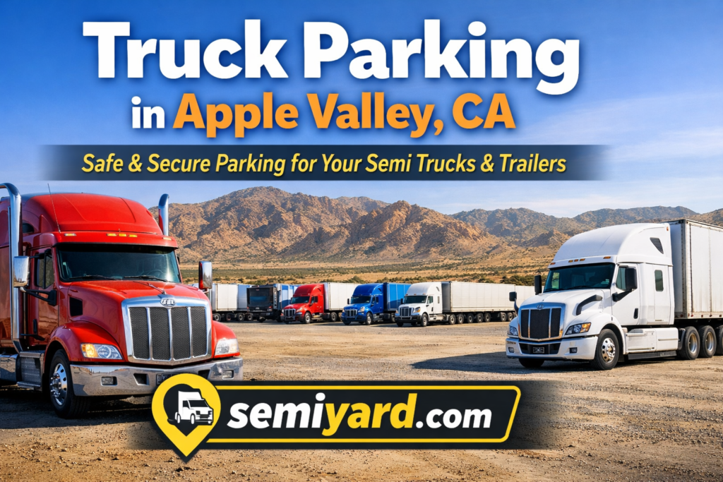 Truck parking in Apple Valley, CA