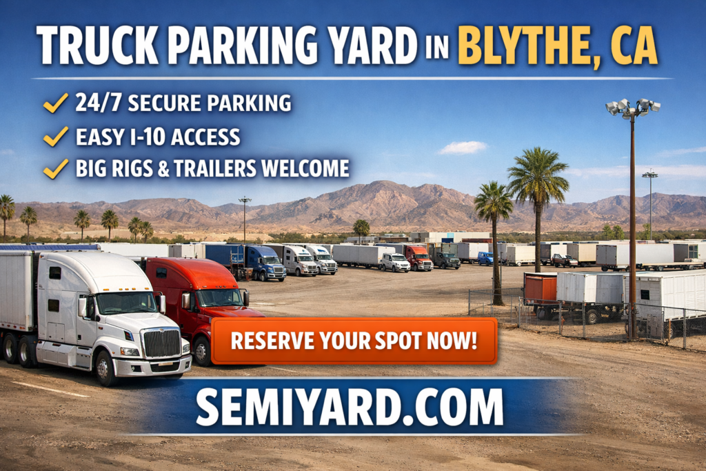 Truck parking in Blythe, CA