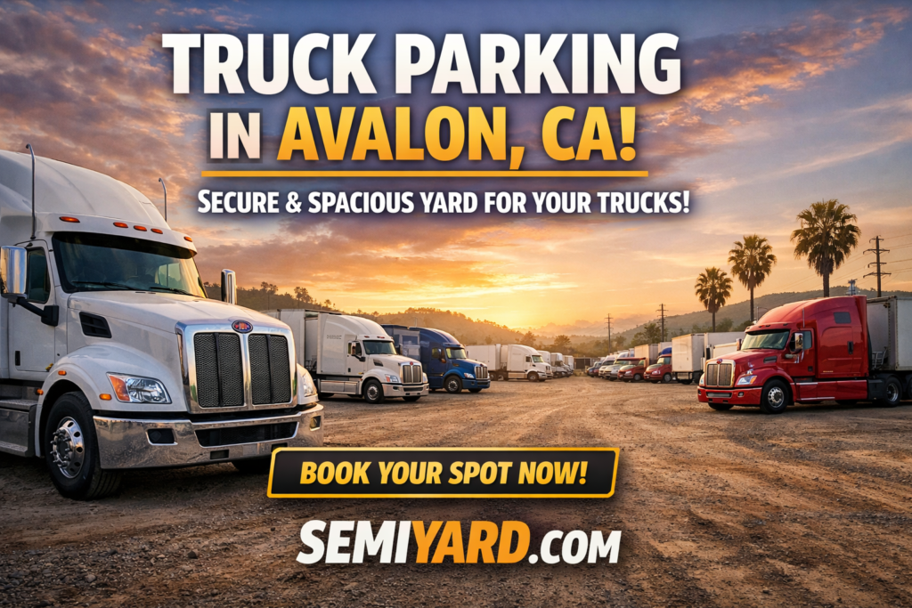 Truck parking on Avalon shores