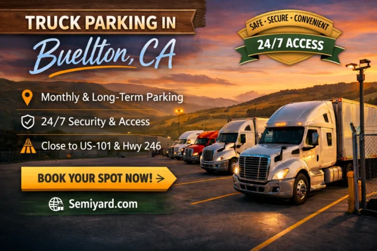 Truck Parking Near Buellton, CA: Top Spots for Semi Drivers on US-101