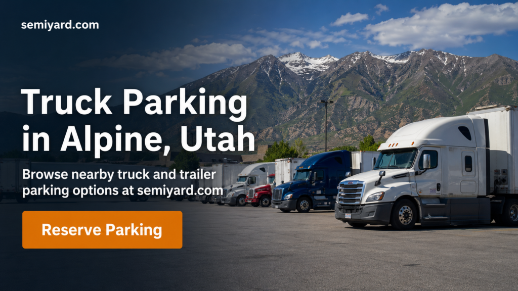 Truck Parking in Alpine, Utah