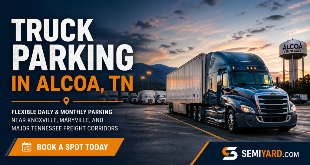 Truck parking at sunset in Alcoa, TN