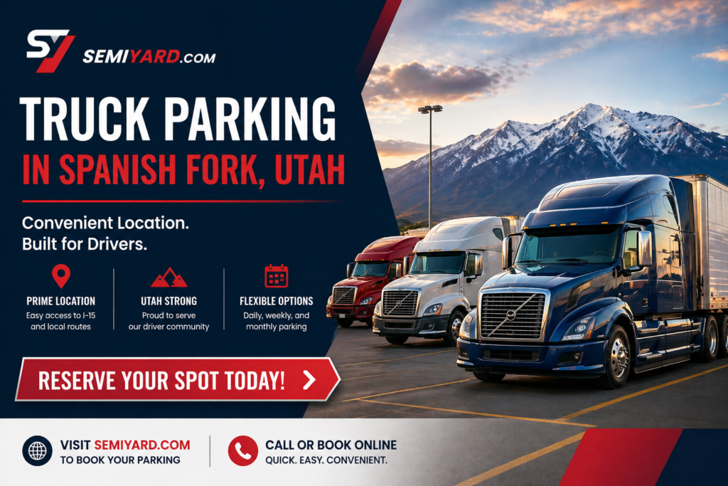 Truck parking in Spanish Fork, Utah