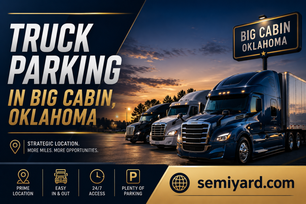 Truck Parking in Big Cabin, Oklahoma