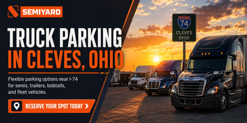 Truck parking in Cleves, Ohio