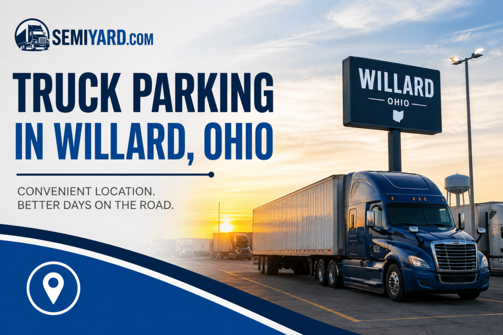 Truck parking in Willard, Ohio
