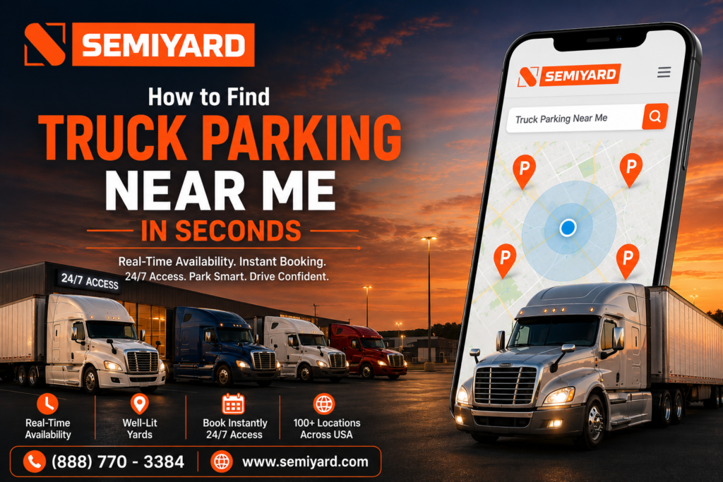 Truck Parking Near Me: Find Parking in Seconds | Semiyard