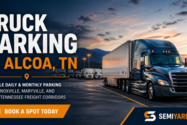 Truck parking at sunset in Alcoa, TN