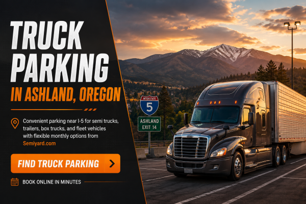 Truck parking in Ashland, Oregon